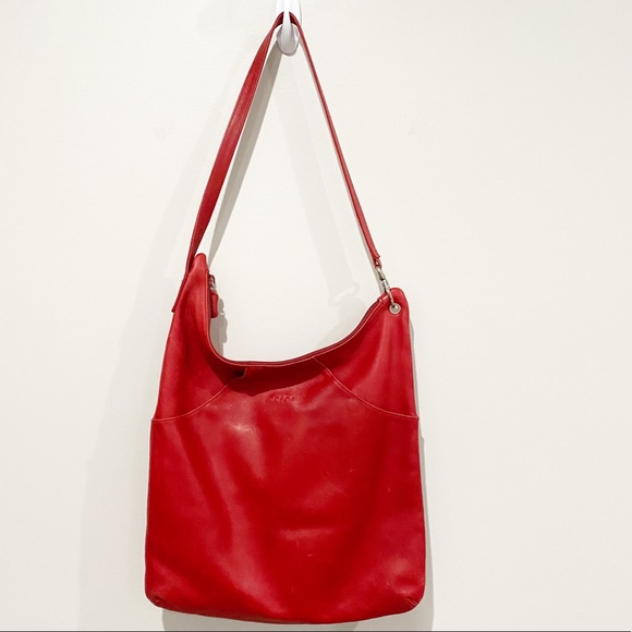 Bosca Handbags - BOSCA Red Leather Shoulder Bag